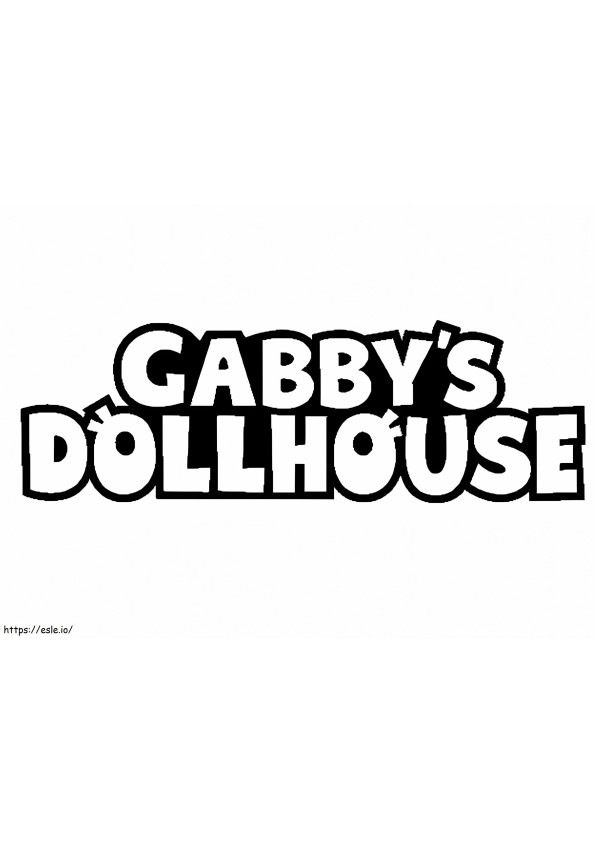 Logotipo de la casa de muñecas de Gabby para colorear