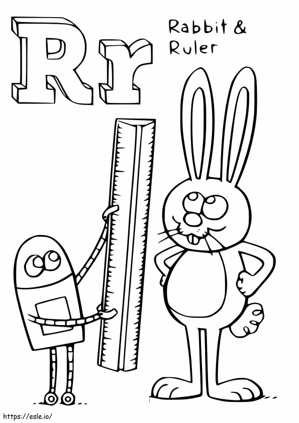 StoryBots Letter R coloring page