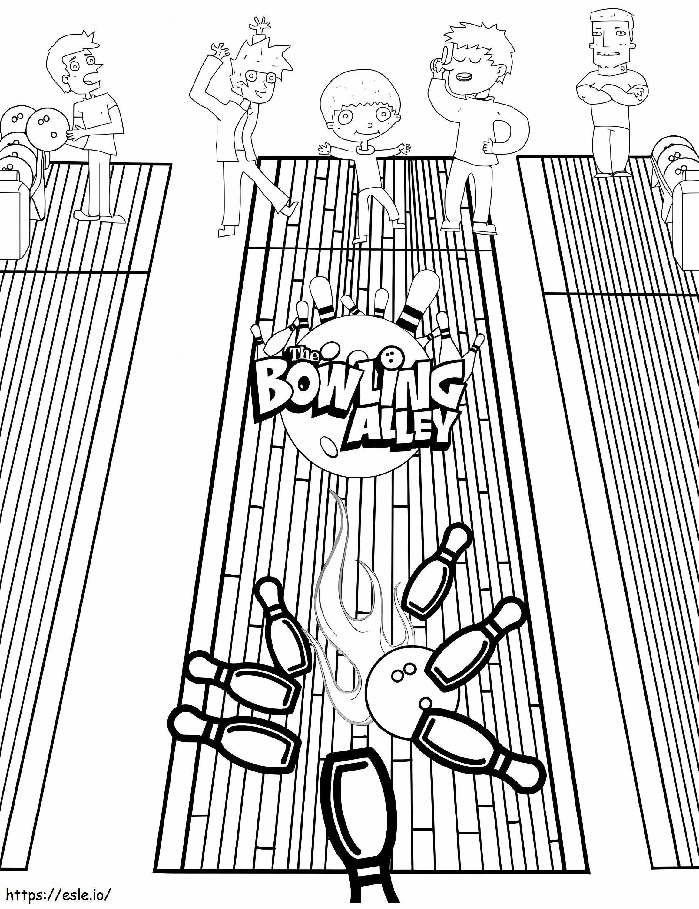 Bowling-Cartoon ausmalbilder
