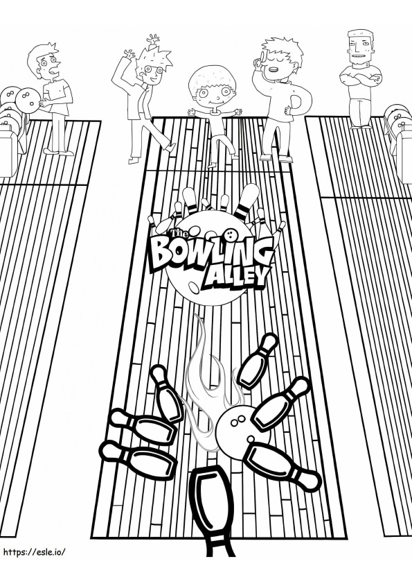 Bowling Cartoon coloring page