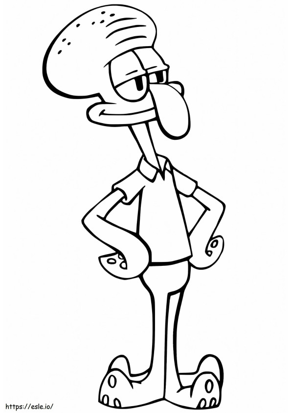 Squidward Tentacles Think coloring page