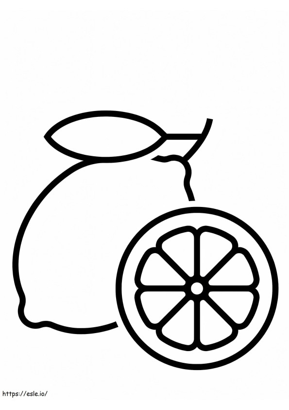 Desenho Básico de Limão para colorir
