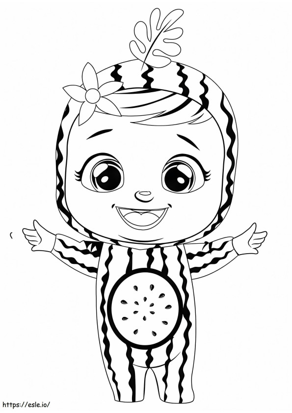 Tutti Frutti Cry Babie coloring page