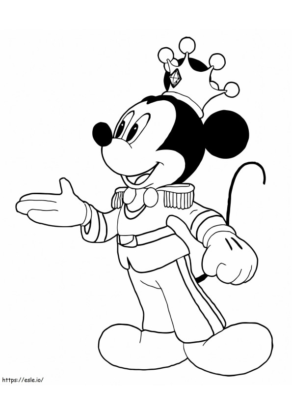 King Mickey coloring page