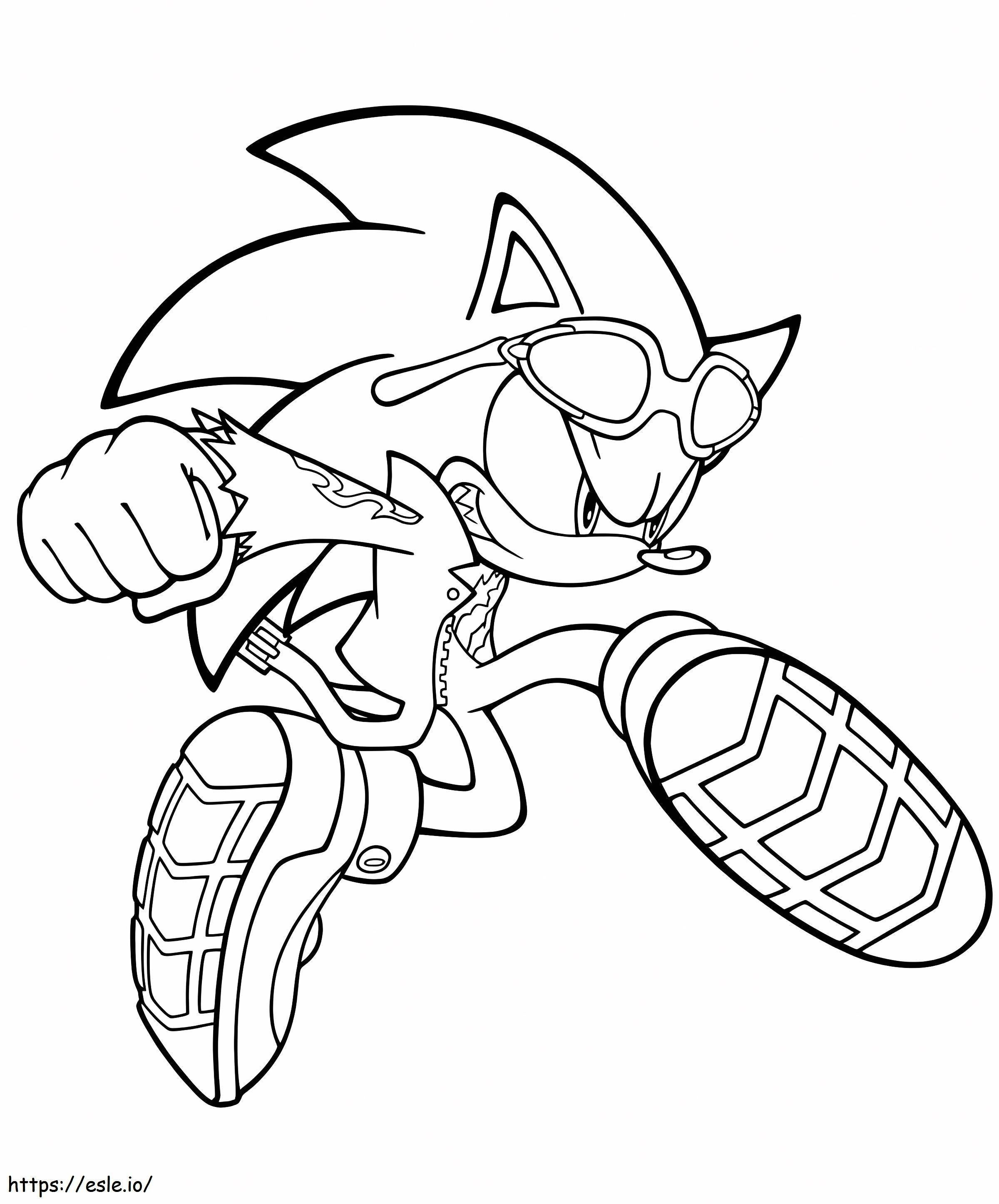 Awesome Sonic coloring page