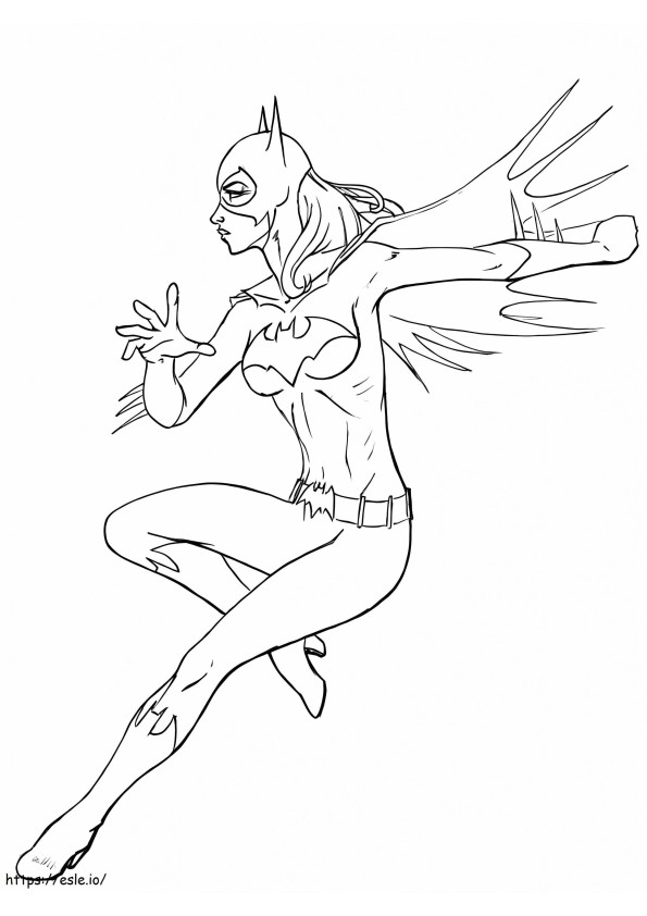 Batgirl-Kampf ausmalbilder