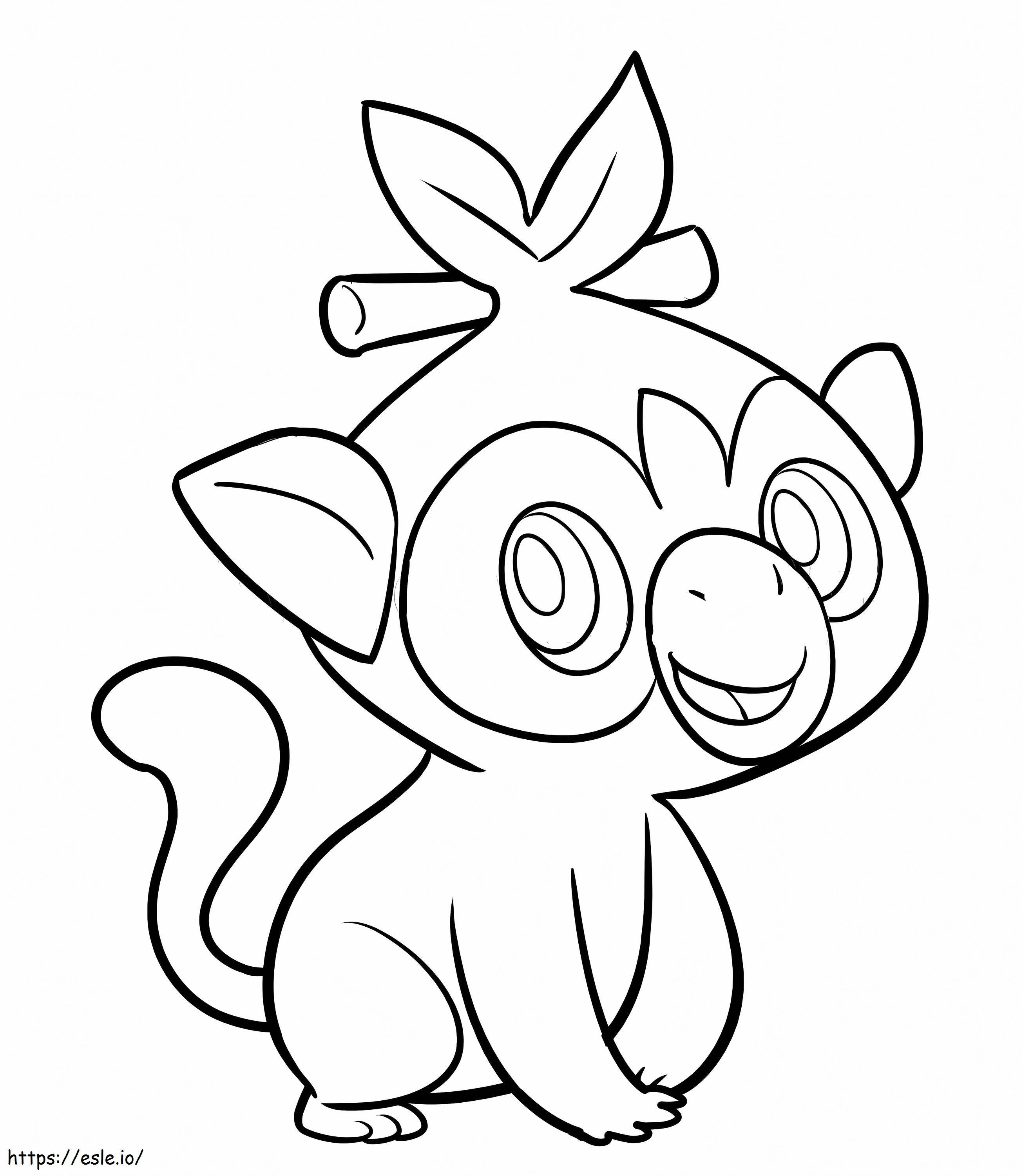 Grookey Coloring Page