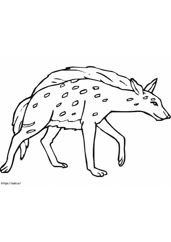 Coloriage Hyène tachetée 3 à imprimer dessin