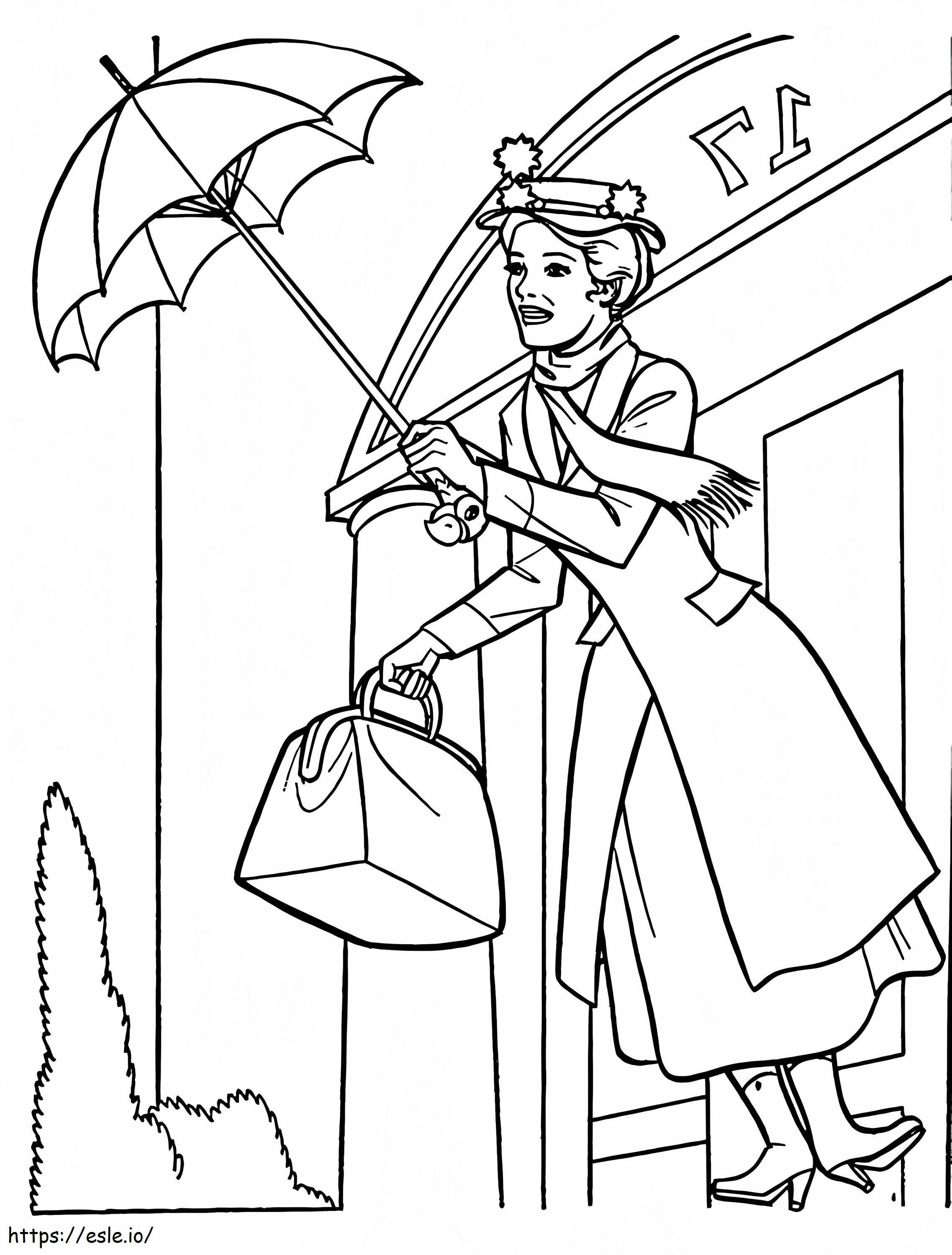 Coloriage Mary Poppins 4 à imprimer dessin