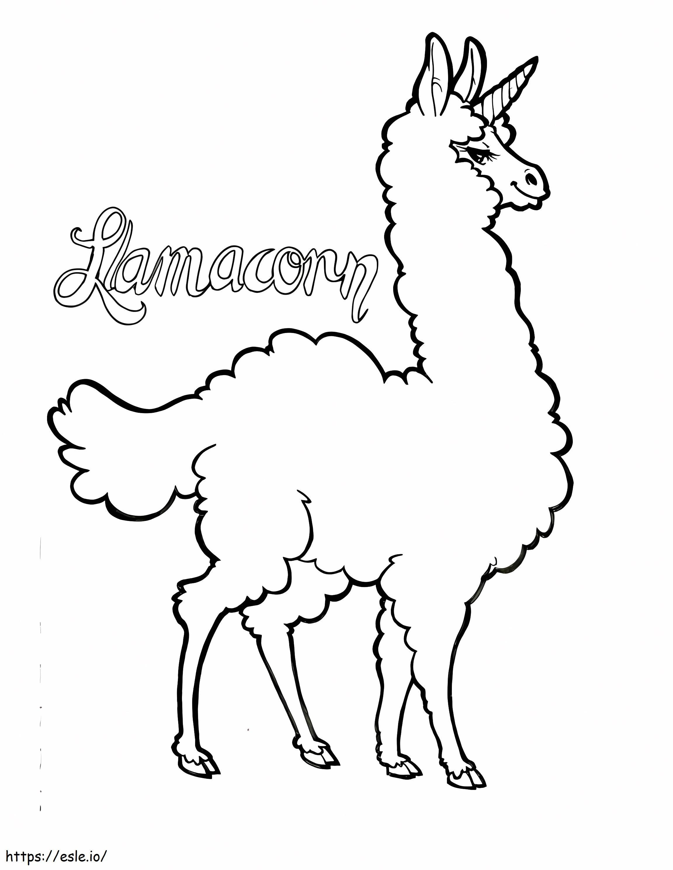 Coloriage Incroyable Llamacorn à imprimer dessin