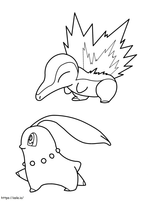 Cyndaquil 3 Scaled coloring page