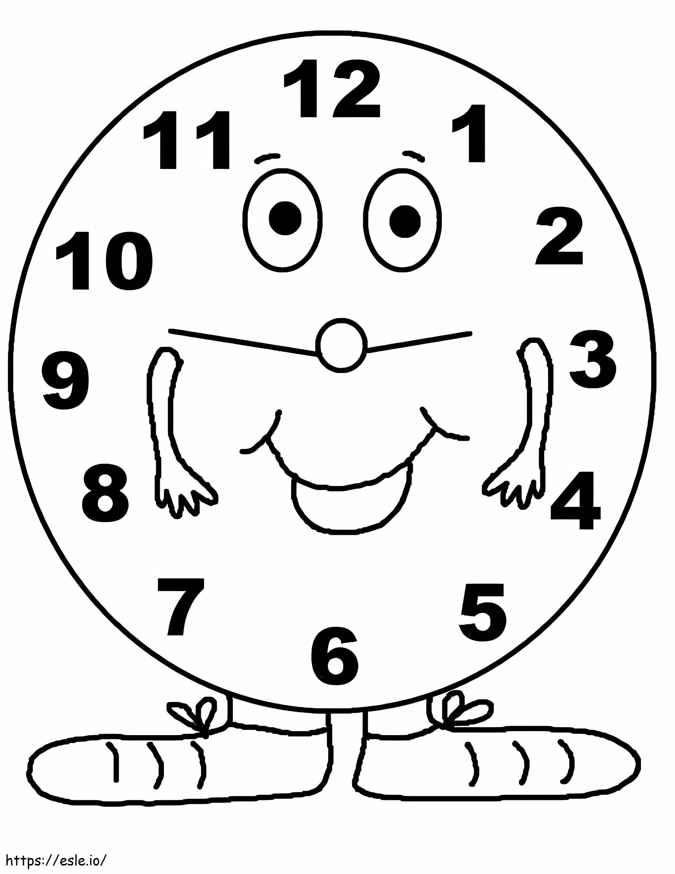 Funny Clock coloring page