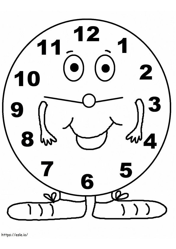 Funny Clock coloring page