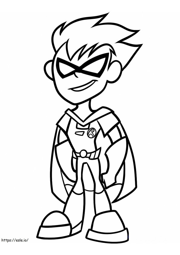 1528103234 1525273696Dessin Robin From Teen Titans Go coloring page