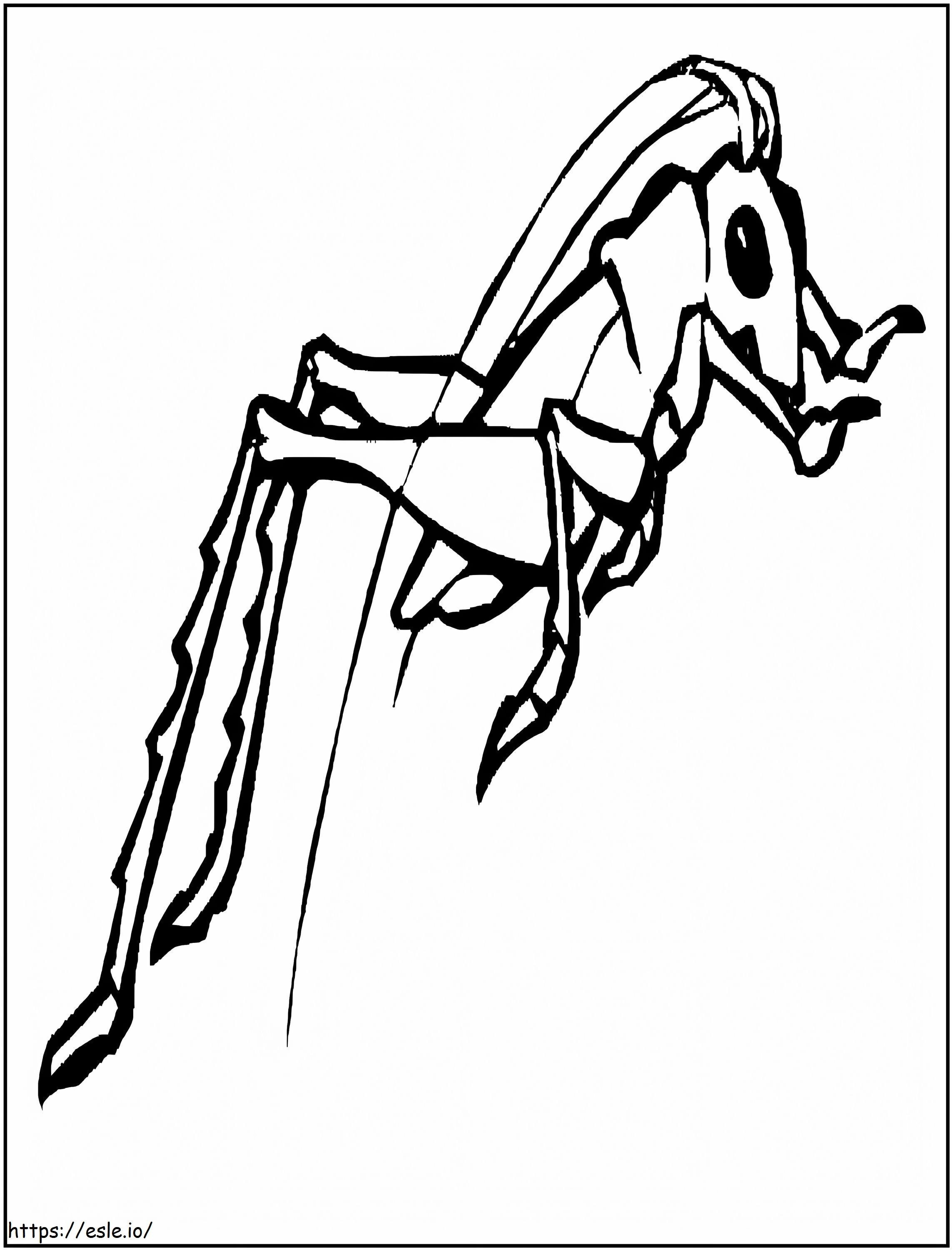Desen sărituri cu cricket de colorat