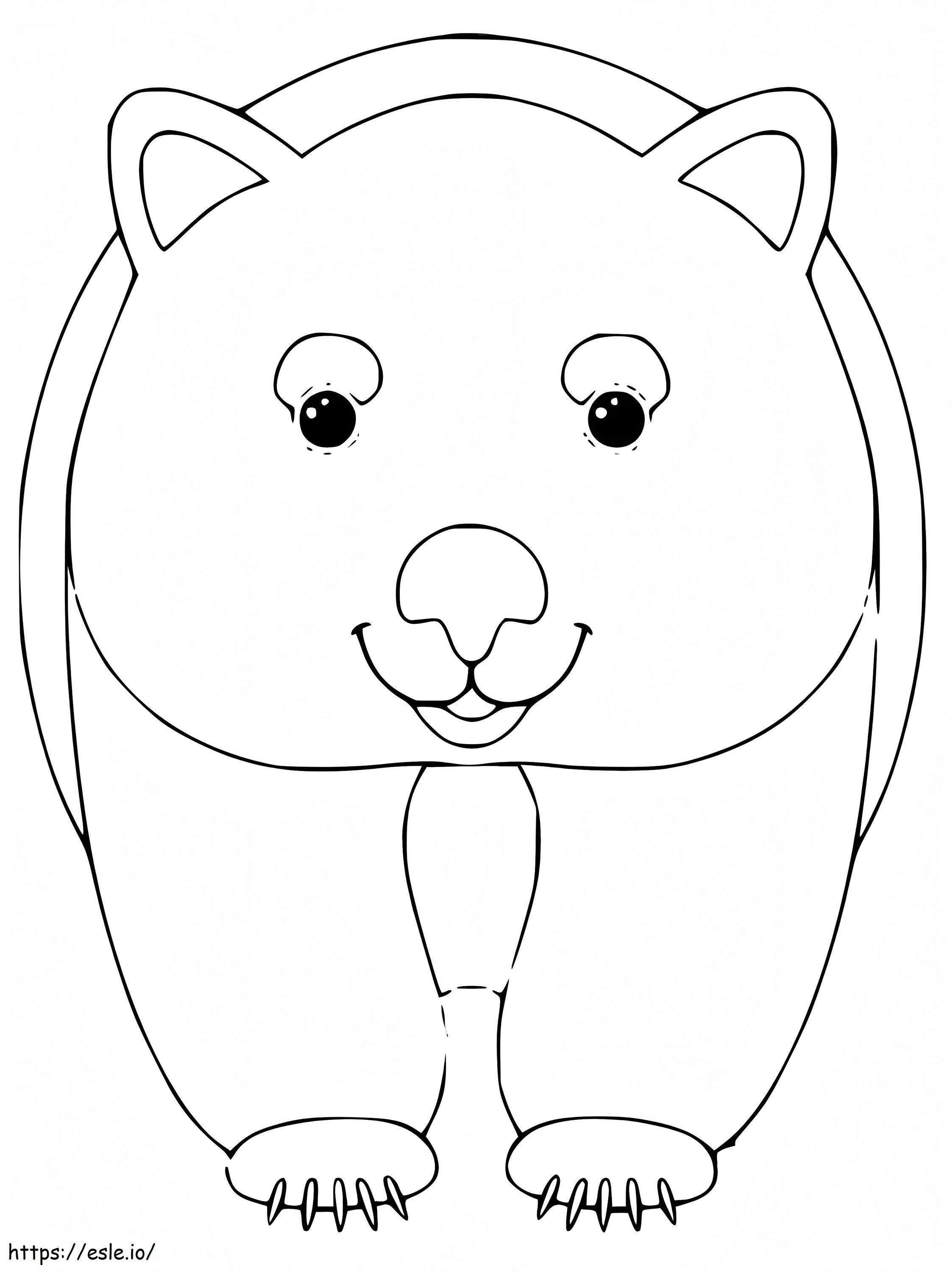 Lovely Wombat coloring page
