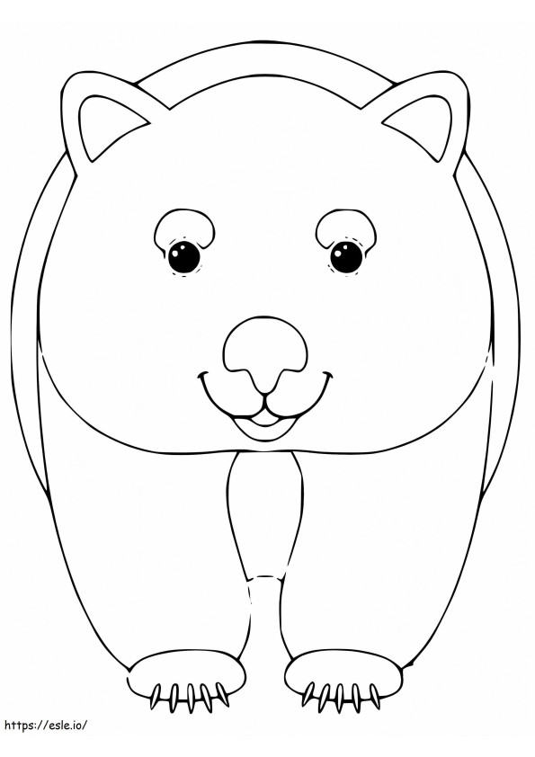 Lovely Wombat coloring page