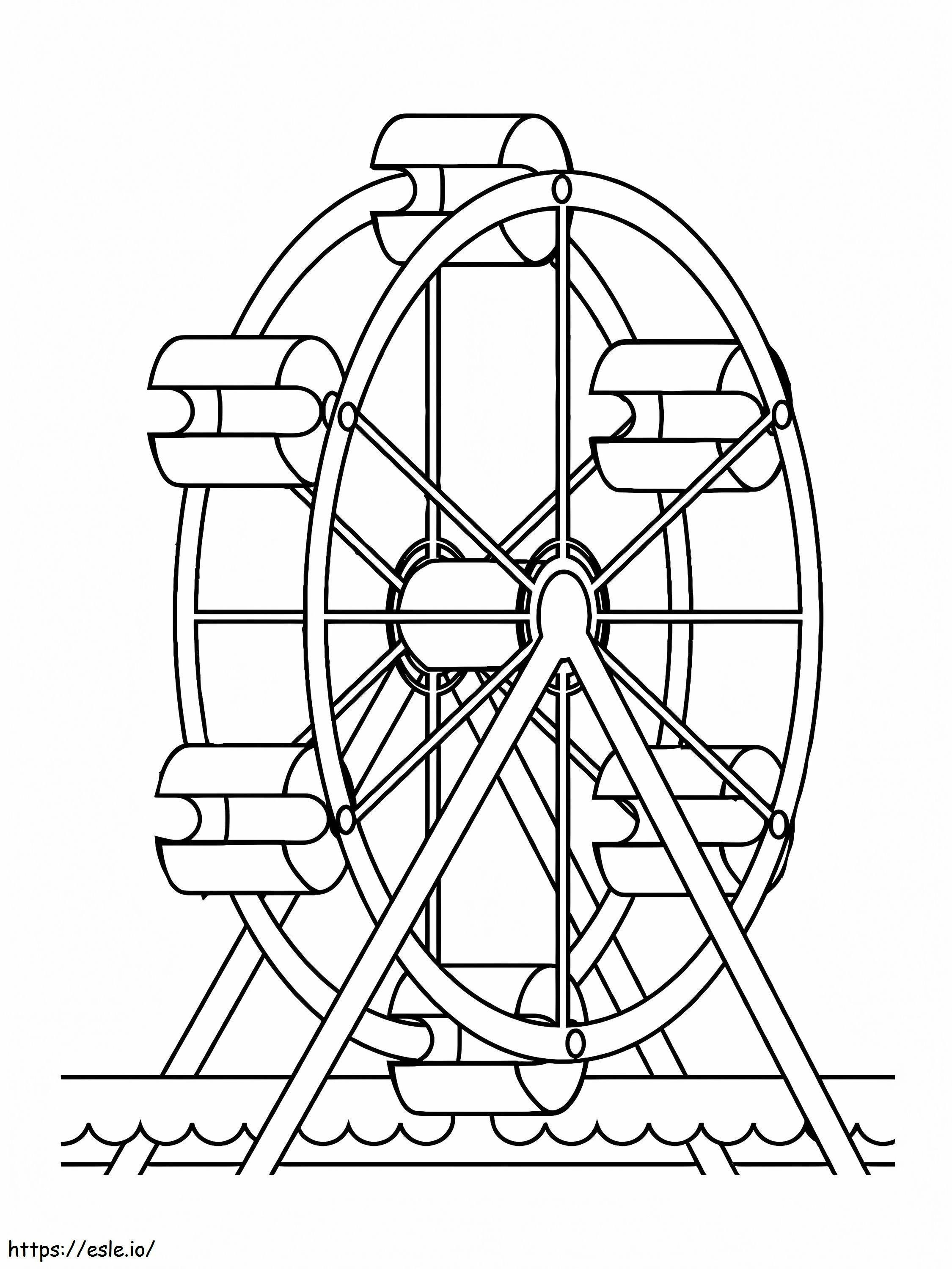 Ferris Wheel 2 coloring page