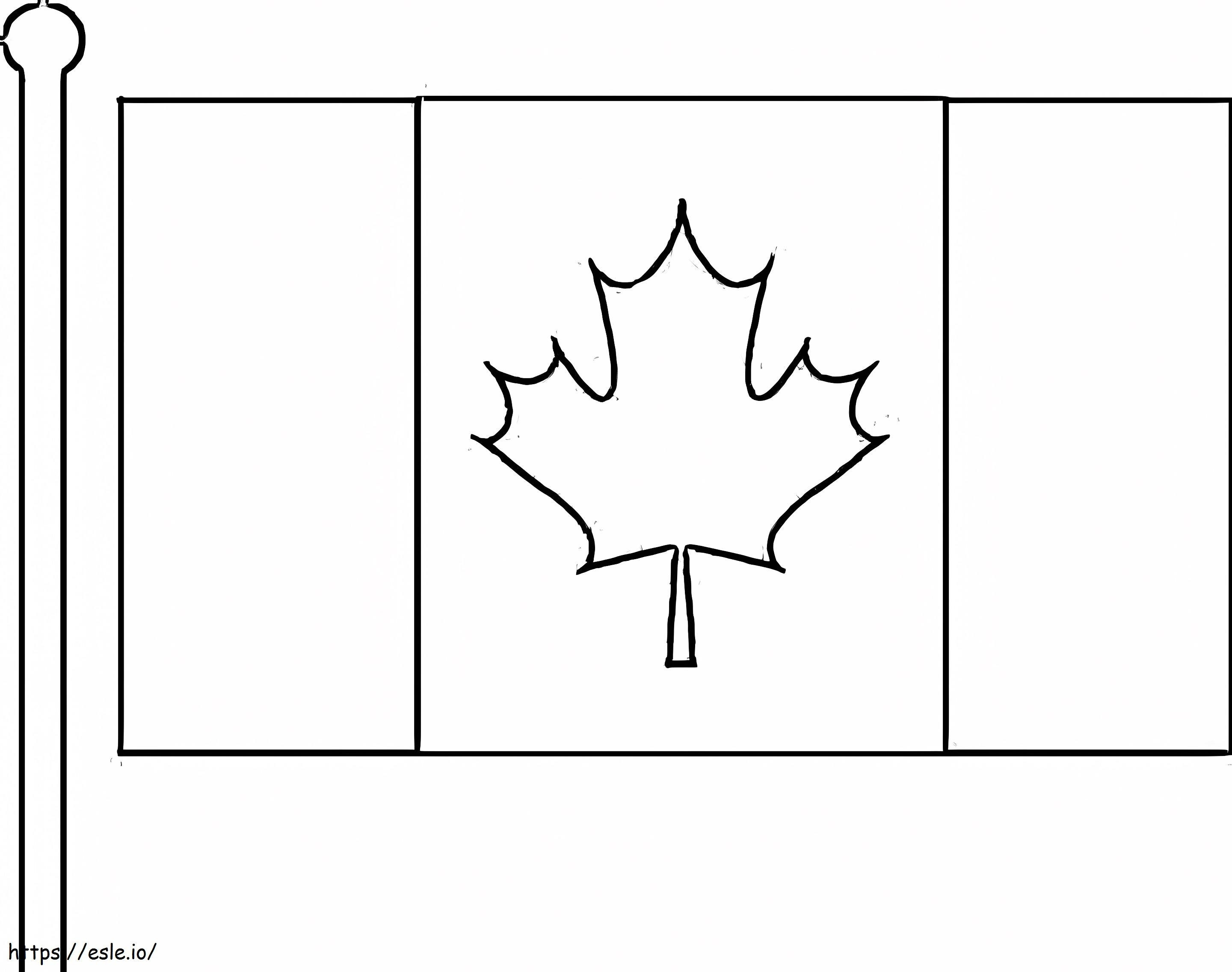 Steagul canadian 7 de colorat