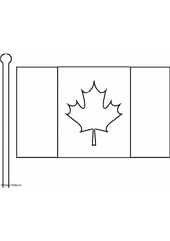 Canadian Flag 7 coloring page