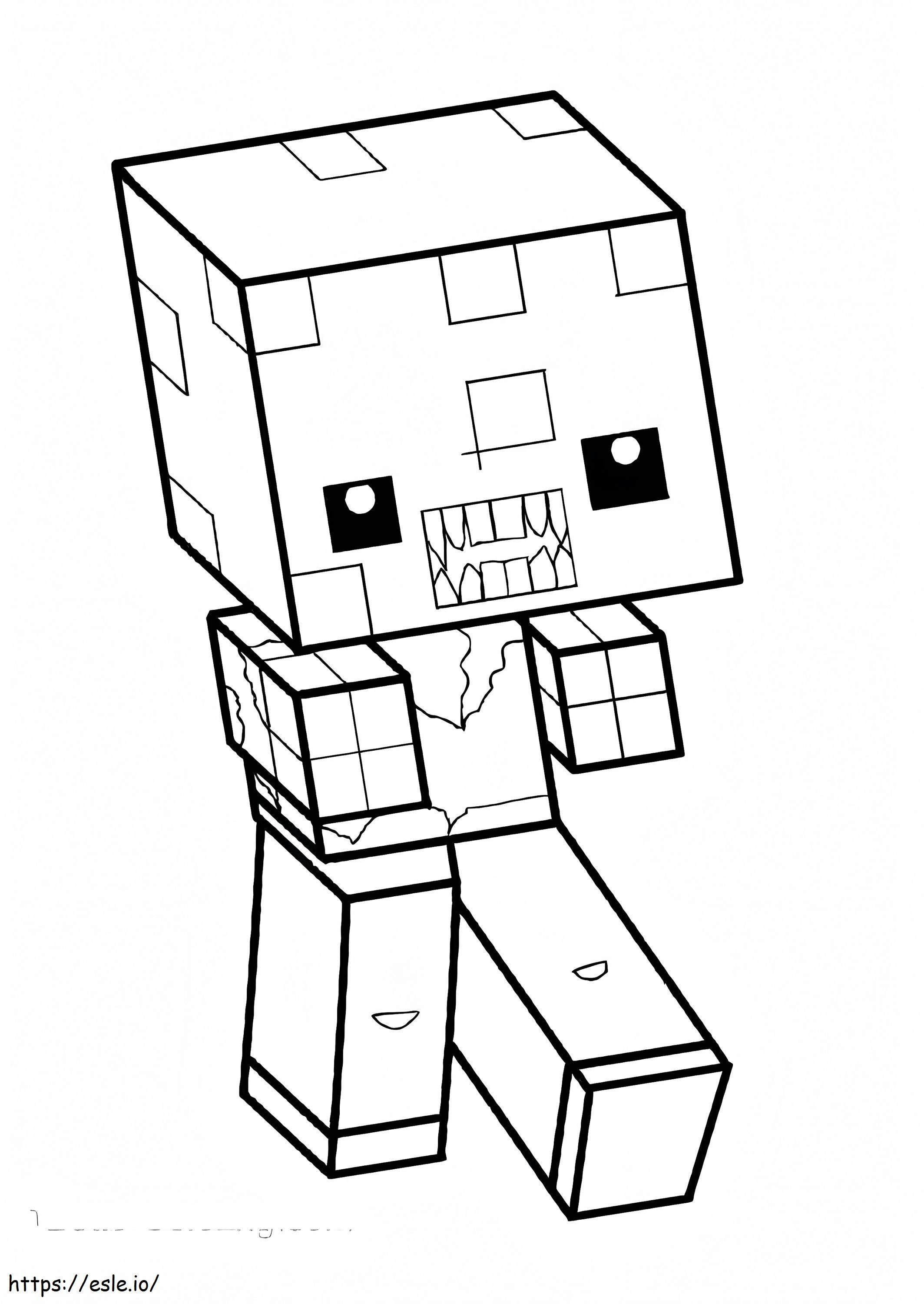 Mincraft G Book Download Page Pages Zombie Free Printable This Minecraft coloring page