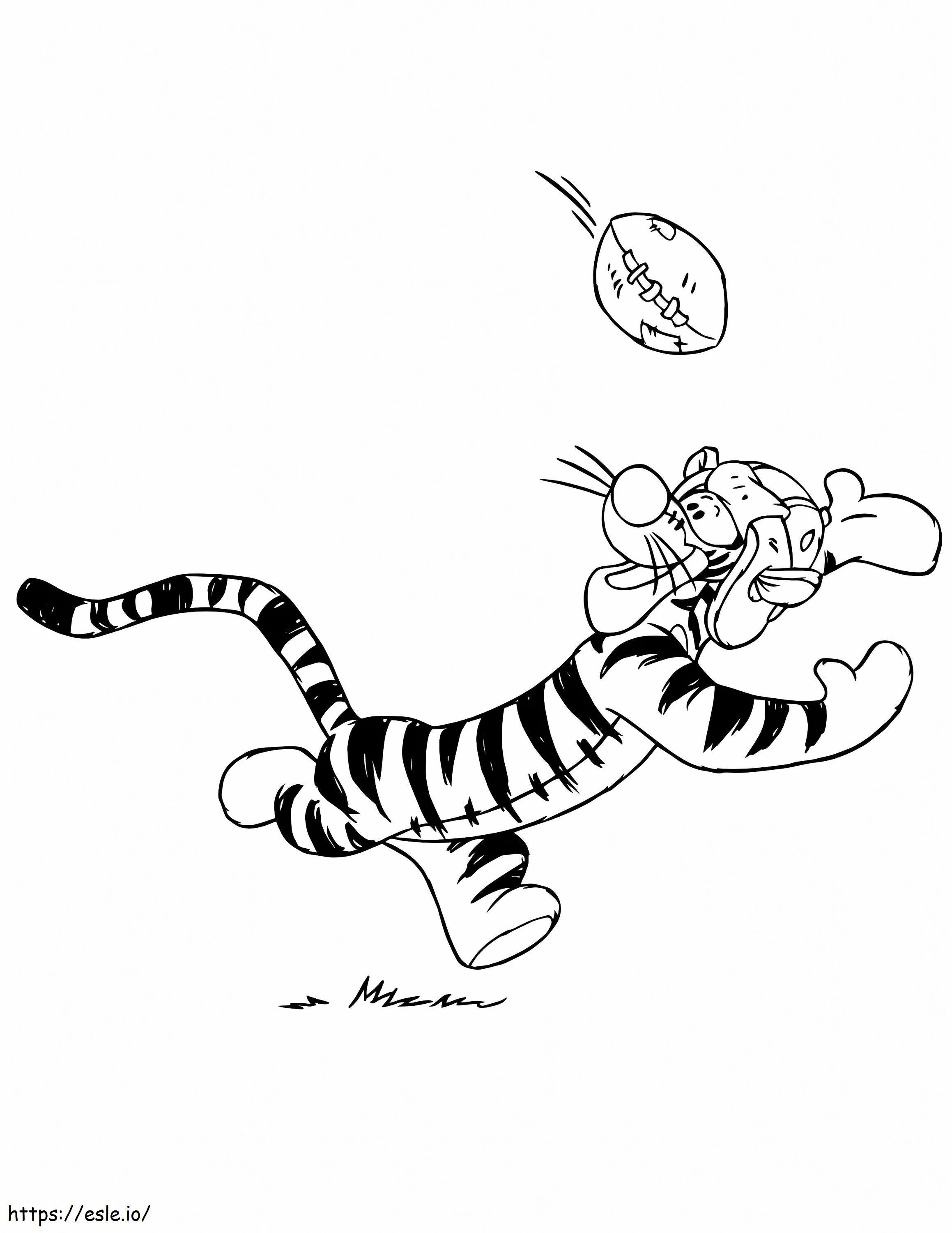Tigger Catching Ball coloring page