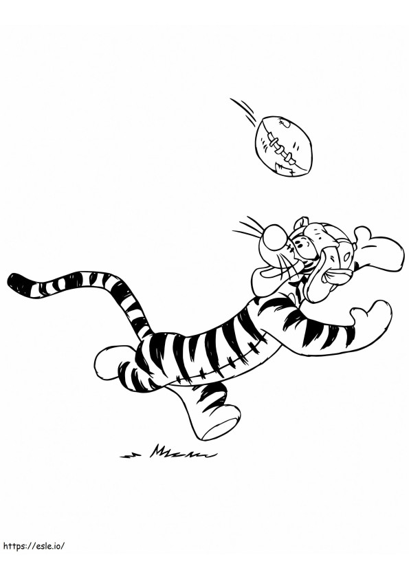 Tigger Catching Ball coloring page