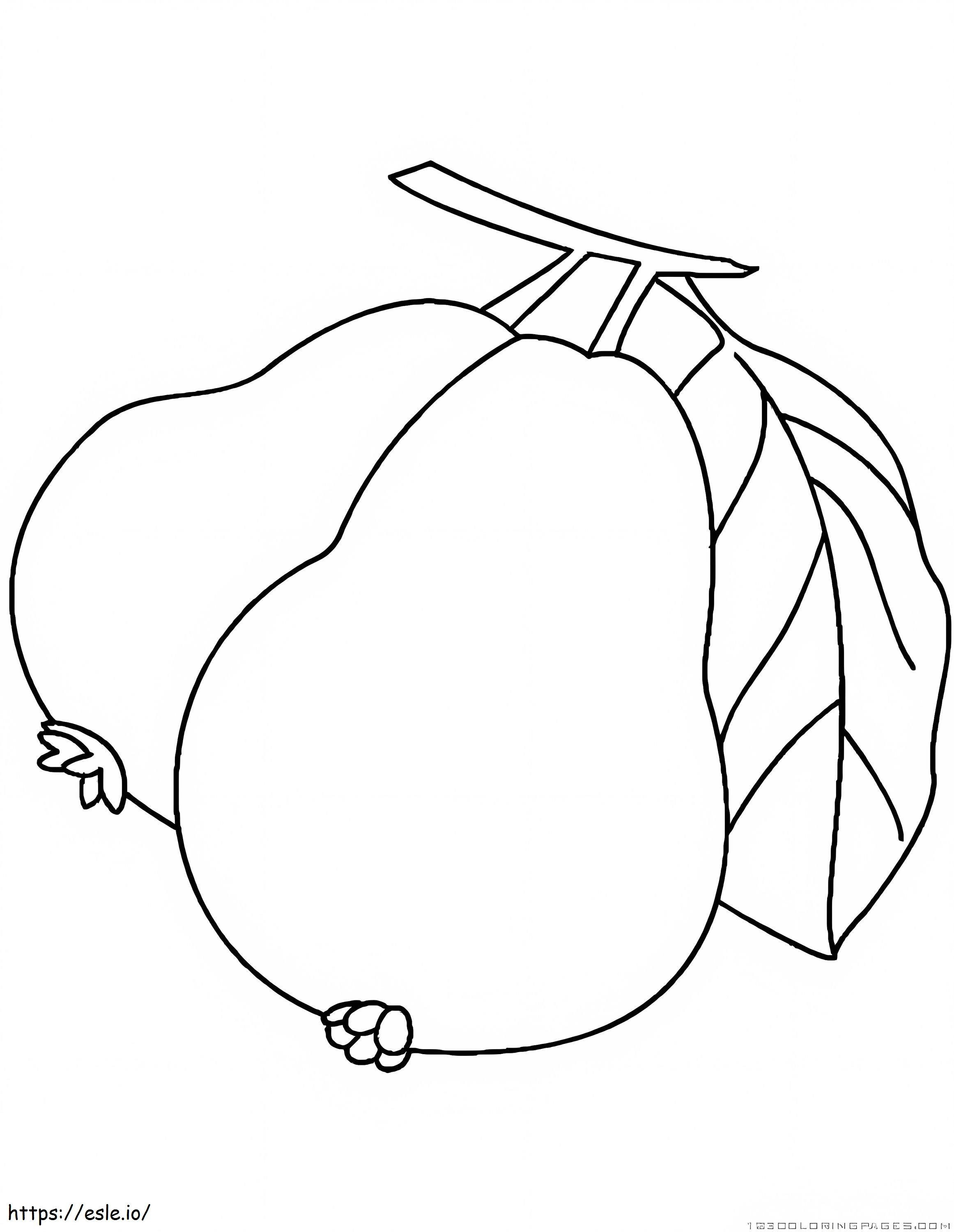 Guava Fruit coloring page