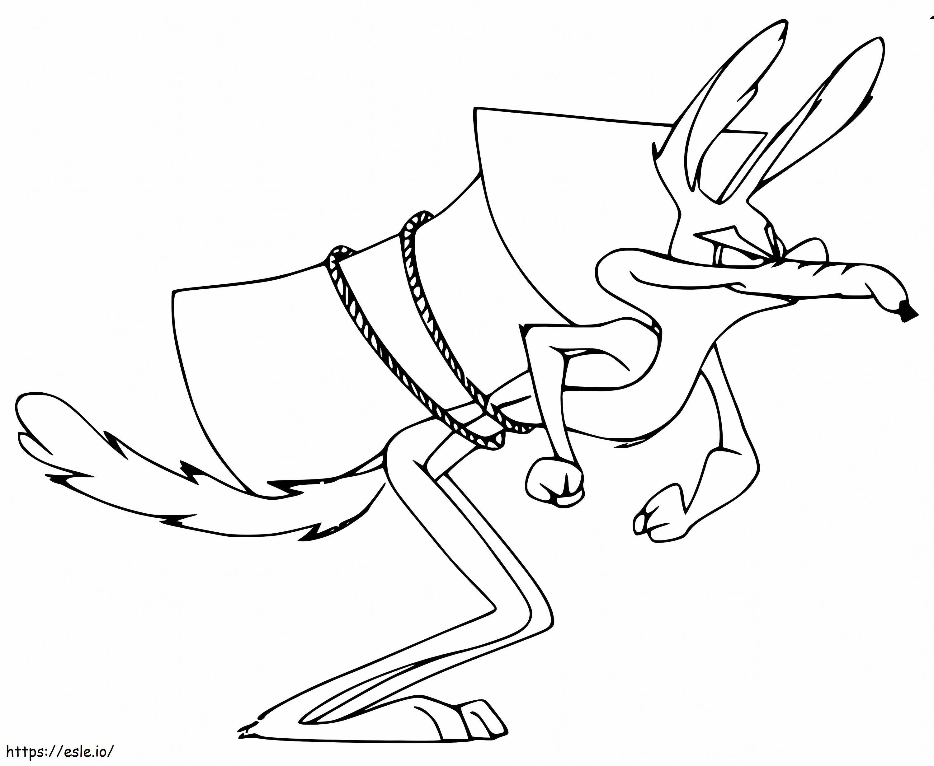 Wile E Coyote With A Rocket coloring page