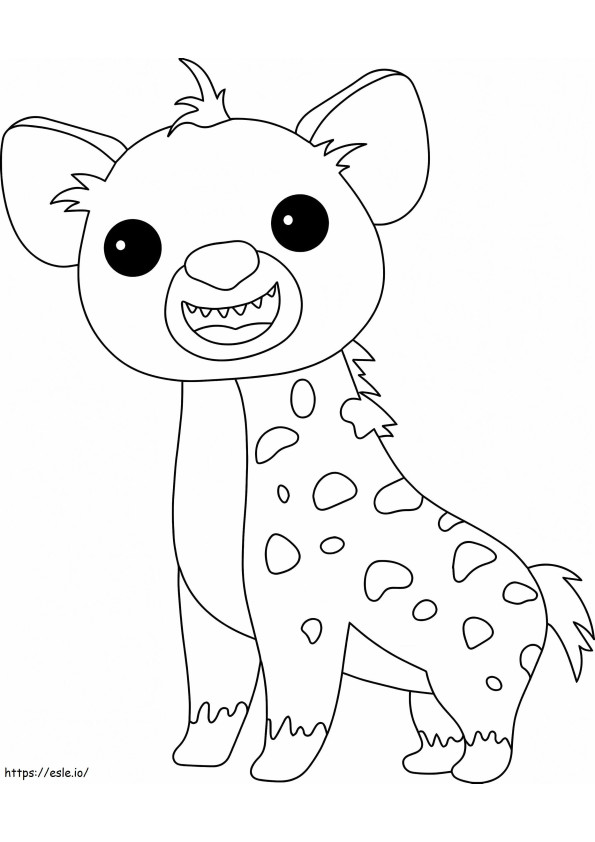 Coloriage Hyène mignonne à imprimer dessin