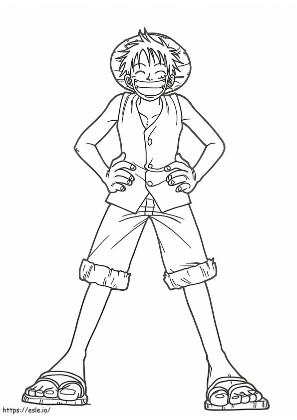 Luffy Funny coloring page
