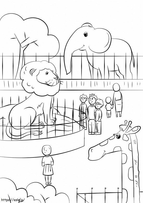 Rysunkowe Zoo kolorowanka