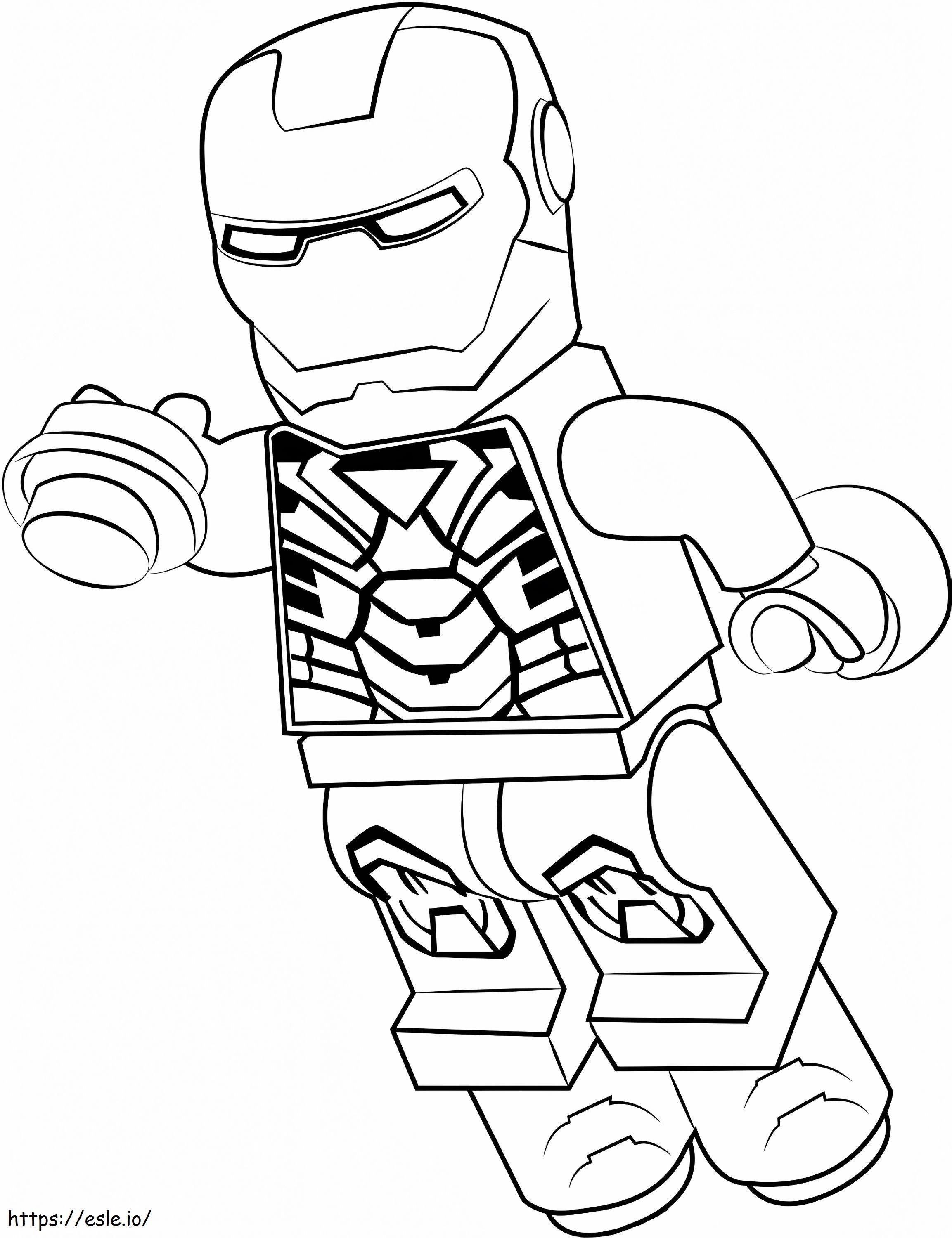 Fajny Iron Man z Lego kolorowanka