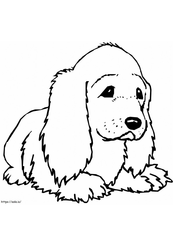 Sad Puppy coloring page
