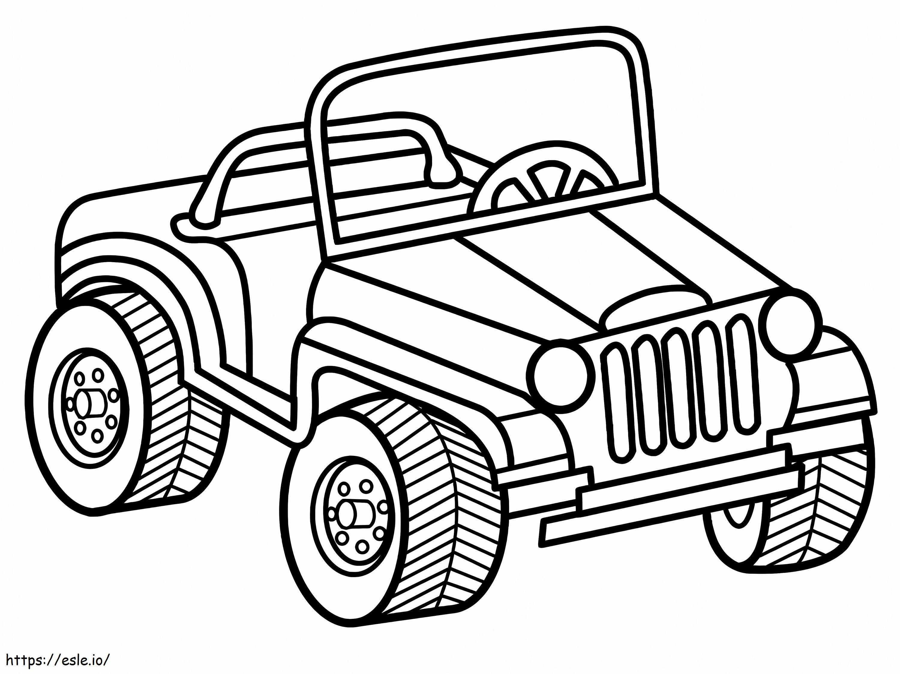 Coloriage Jeep imprimable à imprimer dessin