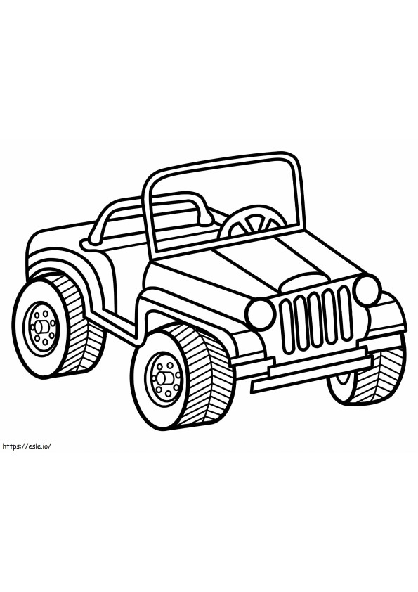 Jeep-afdrukbaar kleurplaat