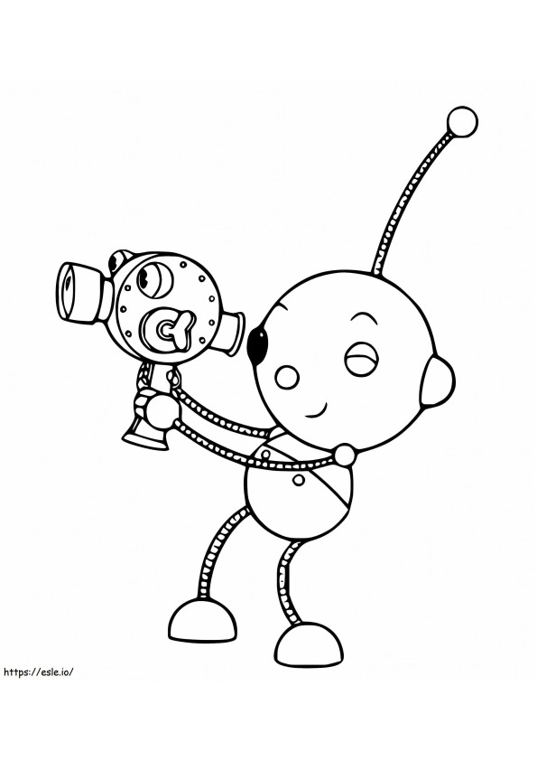Olie Polie With Telescope coloring page