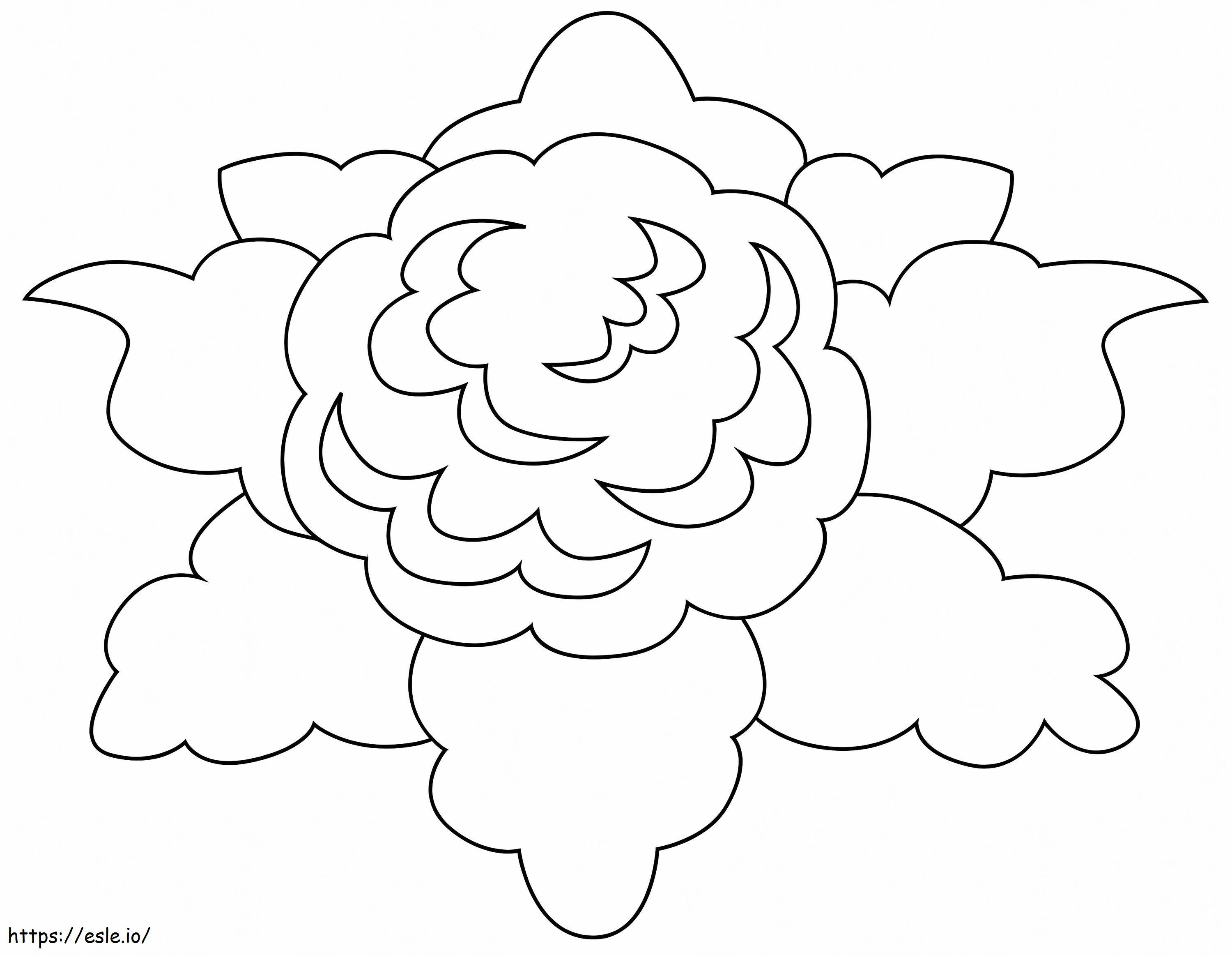 Couve-flor Simples para colorir