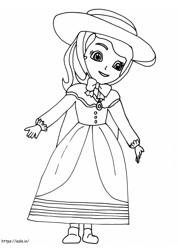 Coloriage Belle princesse Sofia à imprimer dessin