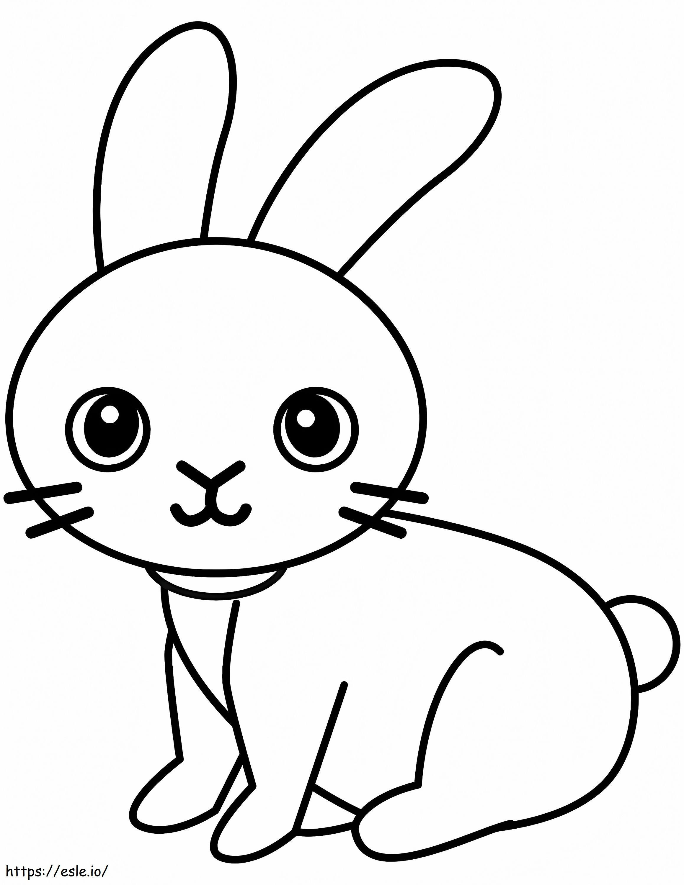 愛らしい小さなウサギ ぬりえ - 塗り絵