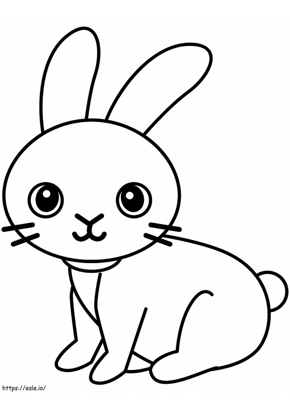 Adorável coelhinho para colorir