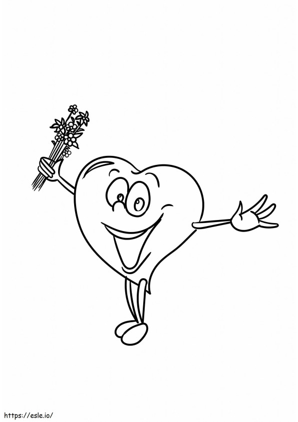 Glückliches Cartoon-Herz ausmalbilder