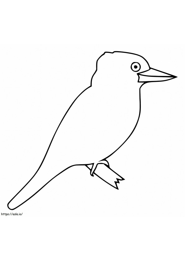 Easy Kookaburra coloring page