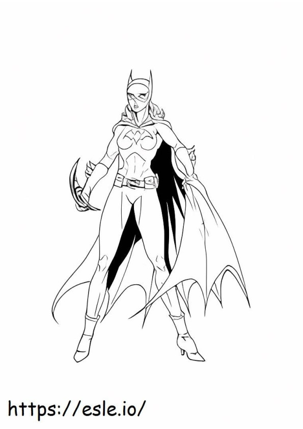 Gran Batgirl de colorat