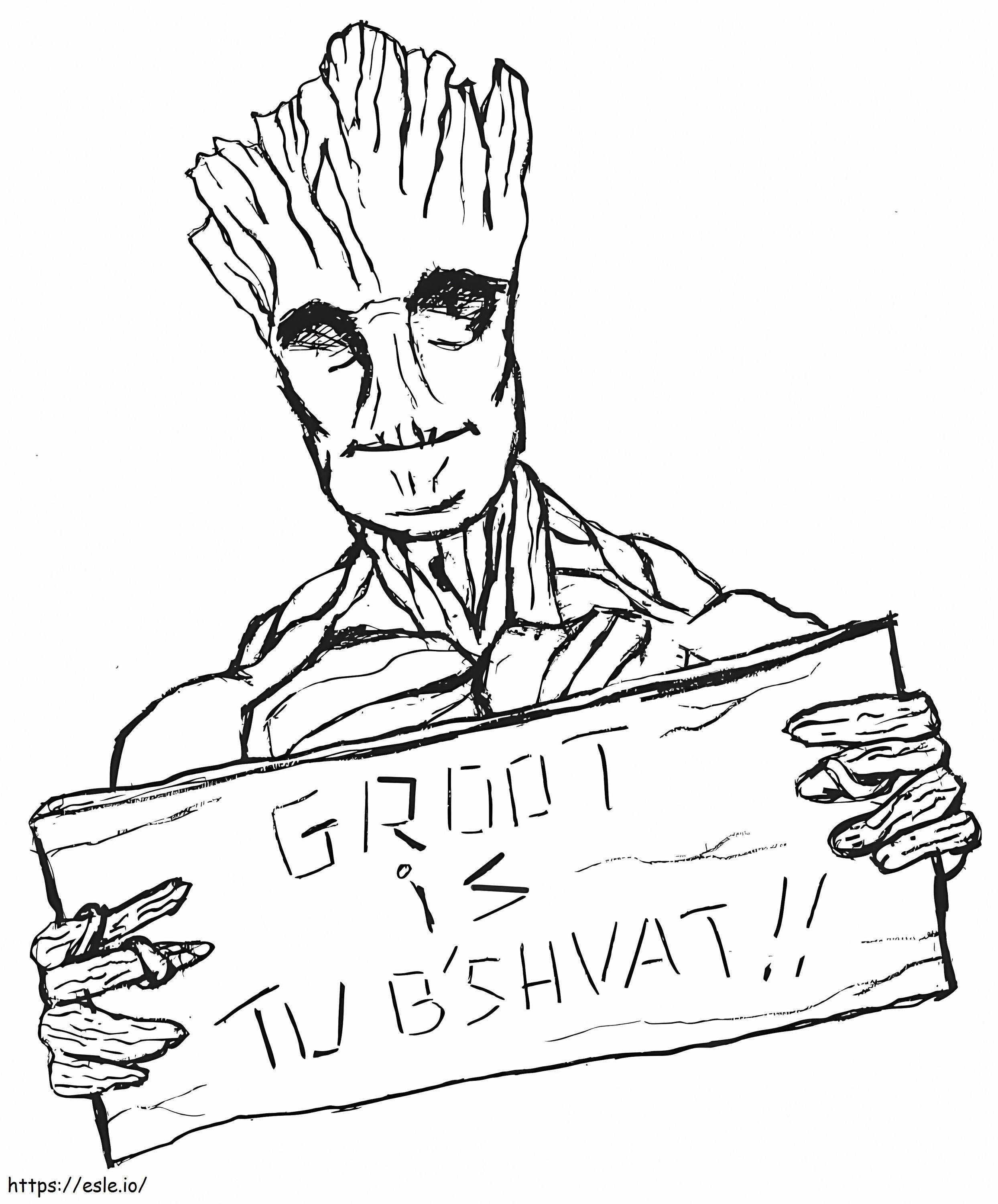 Groot Sketch coloring page