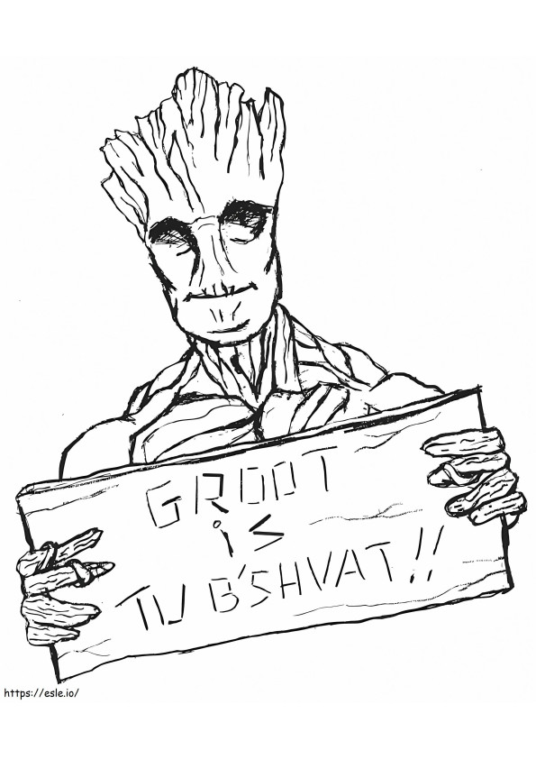 Groot Sketch coloring page