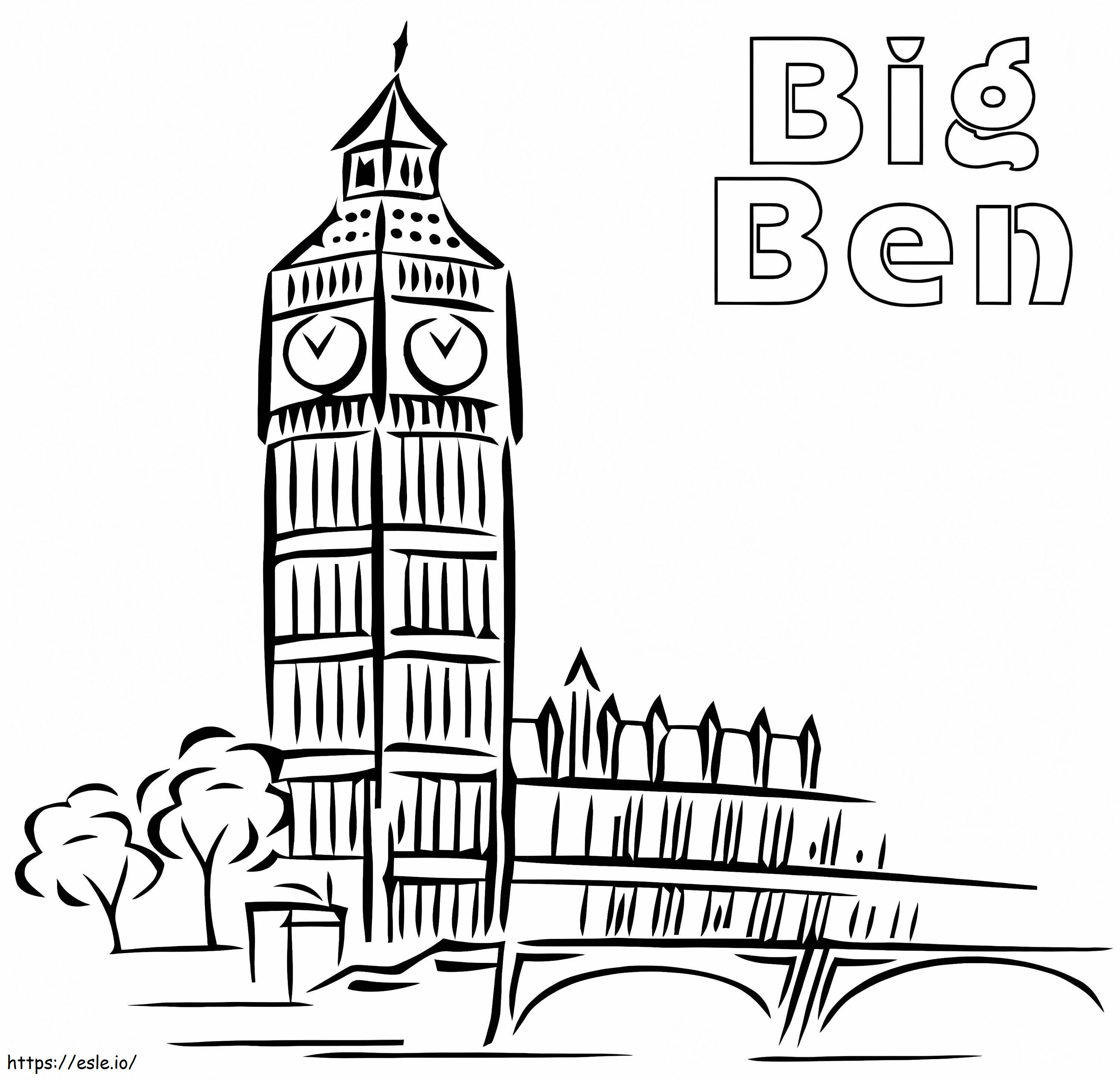 Big Ben grátis para colorir