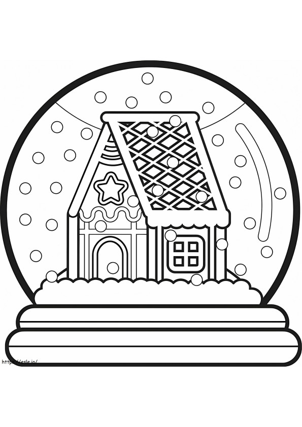 Snow Globe For Christmas coloring page