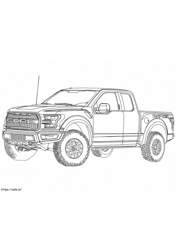 2017 Ford F 150 Raptor coloring page