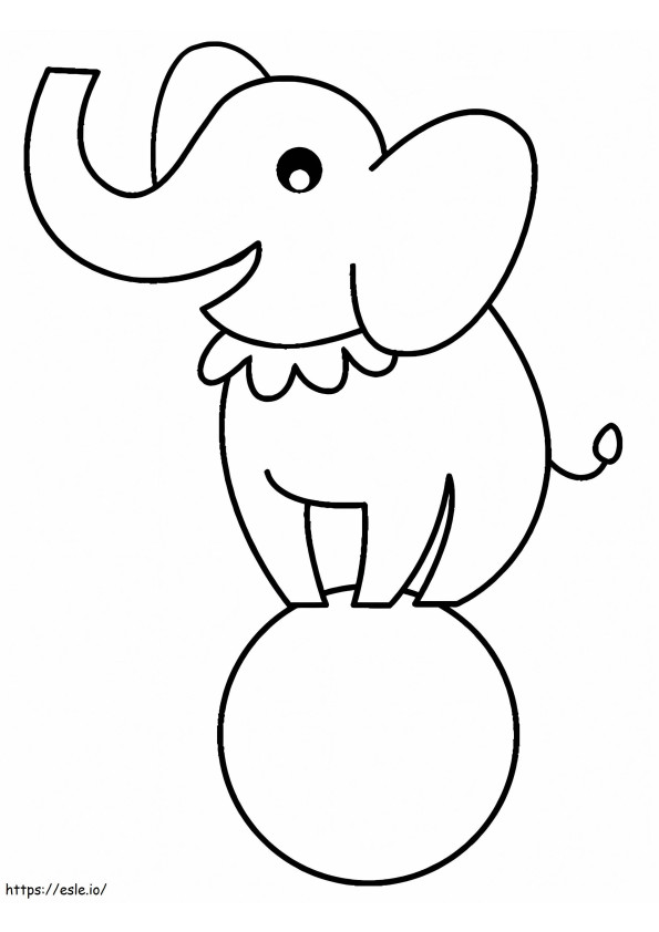 Elefante carino per bambini di 1 anno da colorare